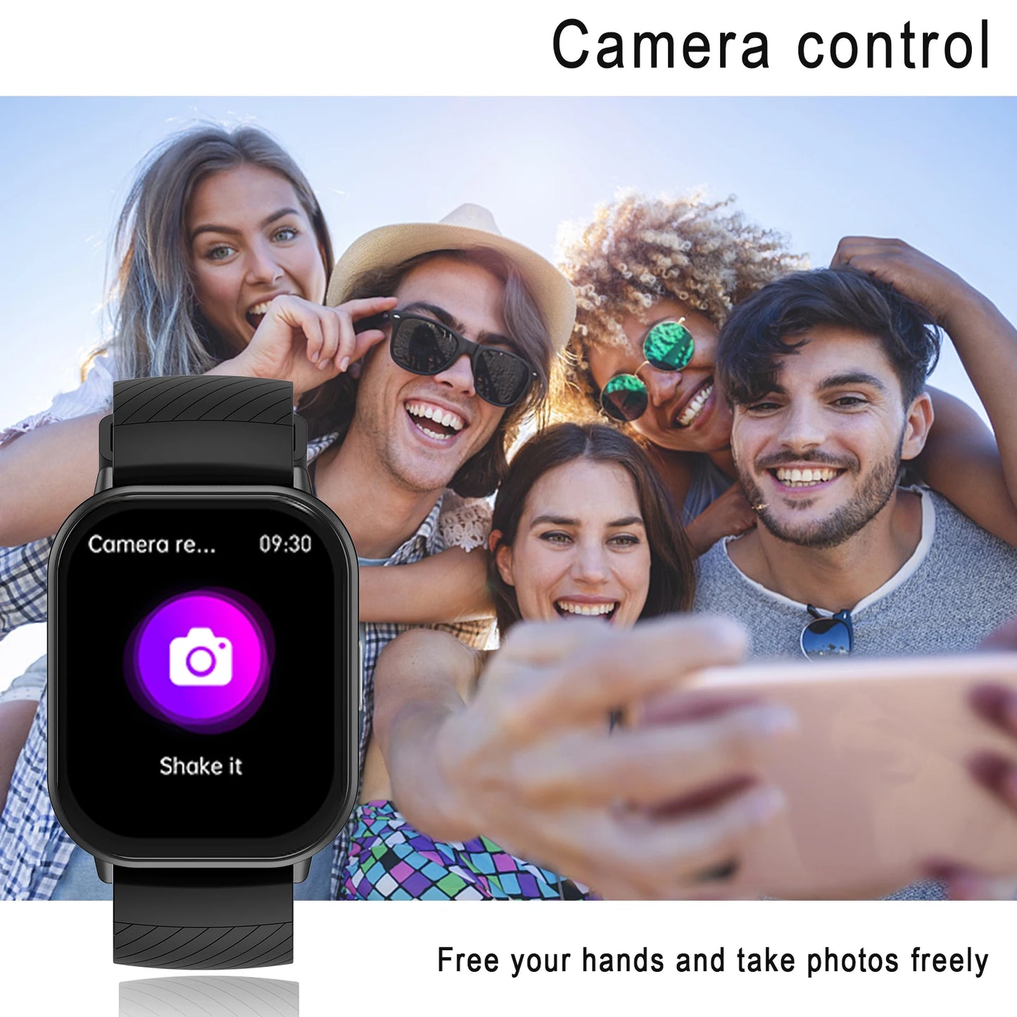 Smart watch,  calling reminder and rejection, wireless calling /dial, multi -Sport mode,SMS reminder, for iPhone/Android