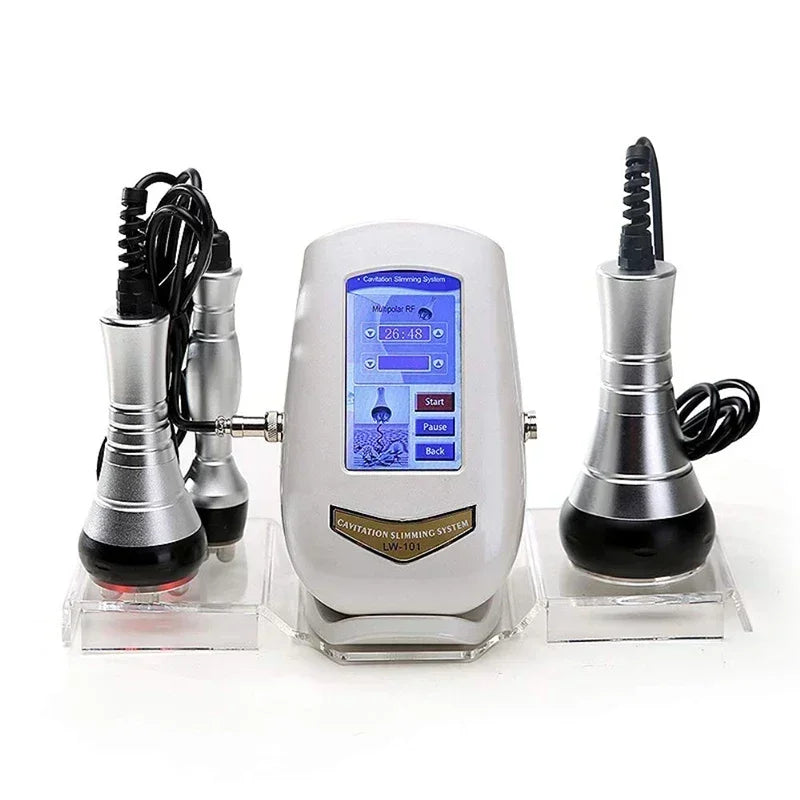 3 in 1 Tool 40K Cavitation Ultrasonic Body Slimming Machine Multi-Polar Frequency Anti-Wrinkle Rejuvenation Skin Lift Tighten