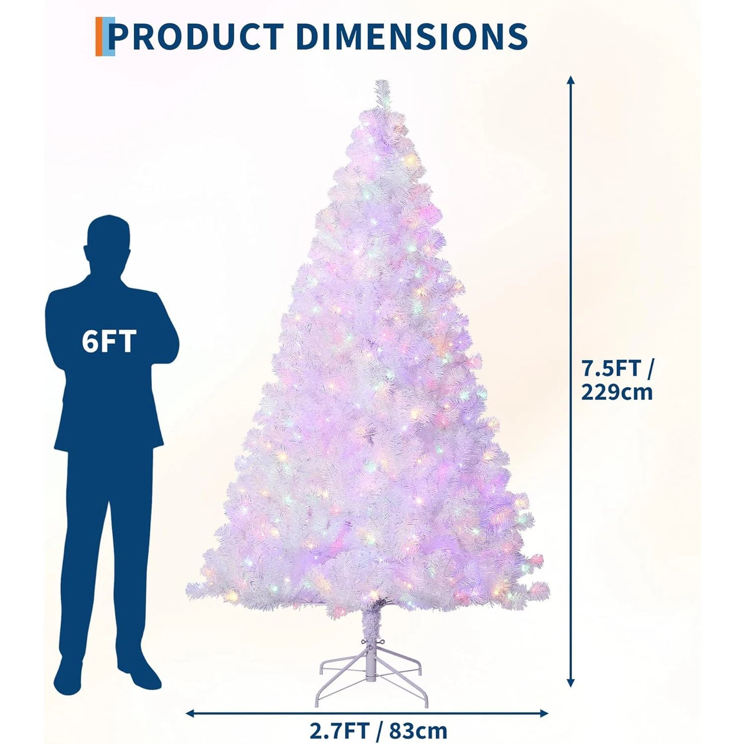 4.5/6/7.5/9Ft Prelit Christmas Tree Rose Gold Tinsel Christmas Tree With Warm White Led Lights Sparkle Xmas Decorations For Home