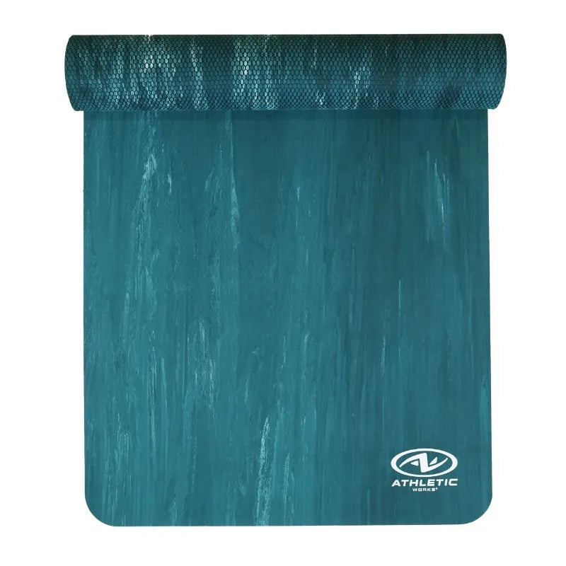 4mm rubber yoga mat with non-slip pattern for high intensity workouts