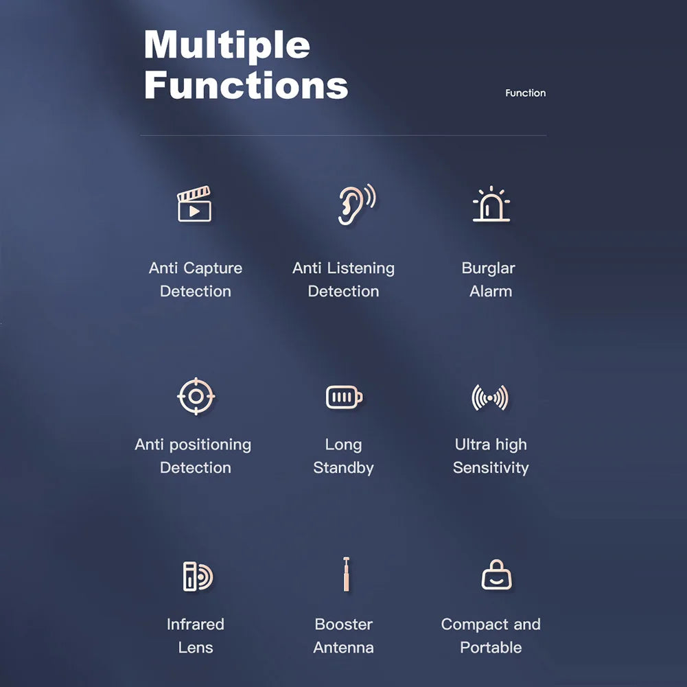 T15 Wireless Camera Detectors 5 Levels Adjustable Sensitivity Camera Detectors  Electronic Sweeper GPS Tracker Camera Monitor