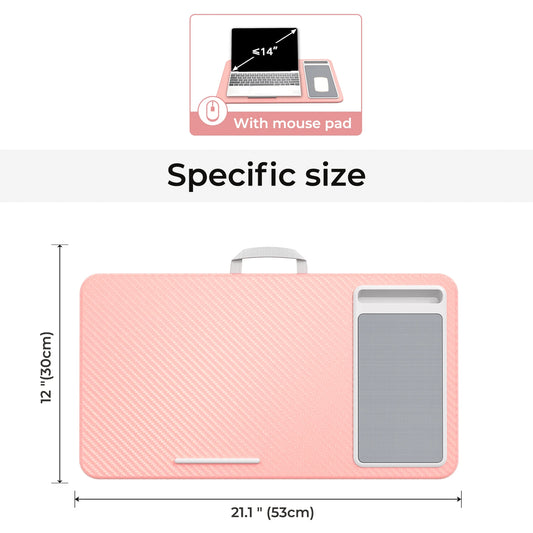Lap Desk Home Office Pro Mouse Pad and Phone Holder 21.1x12inch Anti-Slip Strip PORTABLE LIGHTWEIGHT for Bed Sofa Couch Travel