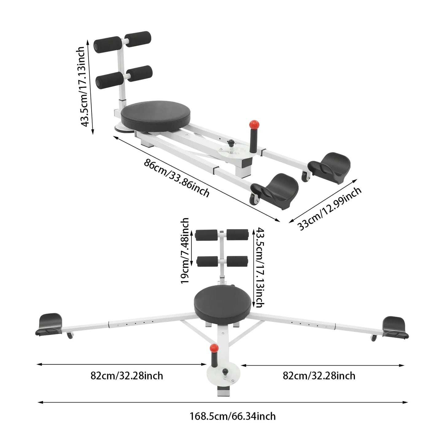 0-180° Leg Split Equipment 67-82cm Leg Stretcher Telescopic Adjustable Length Flexibility Stretching Equipment for Fitness Yoga