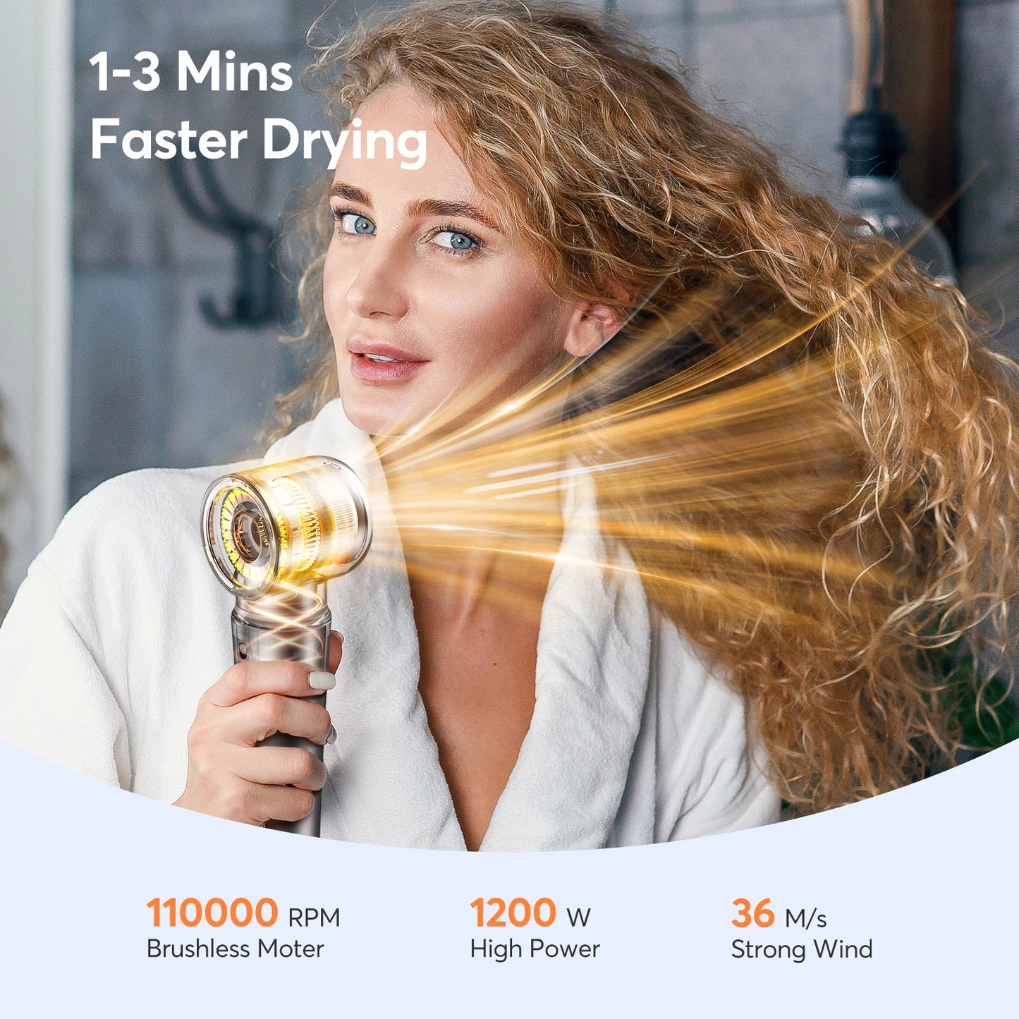 5 in 1 Hair Dryer,Multi Styling Tool,Straightener & 32mm Curling 300 Million Negative Ions Hair Care 1-3 Mins Quick Drying Gifts