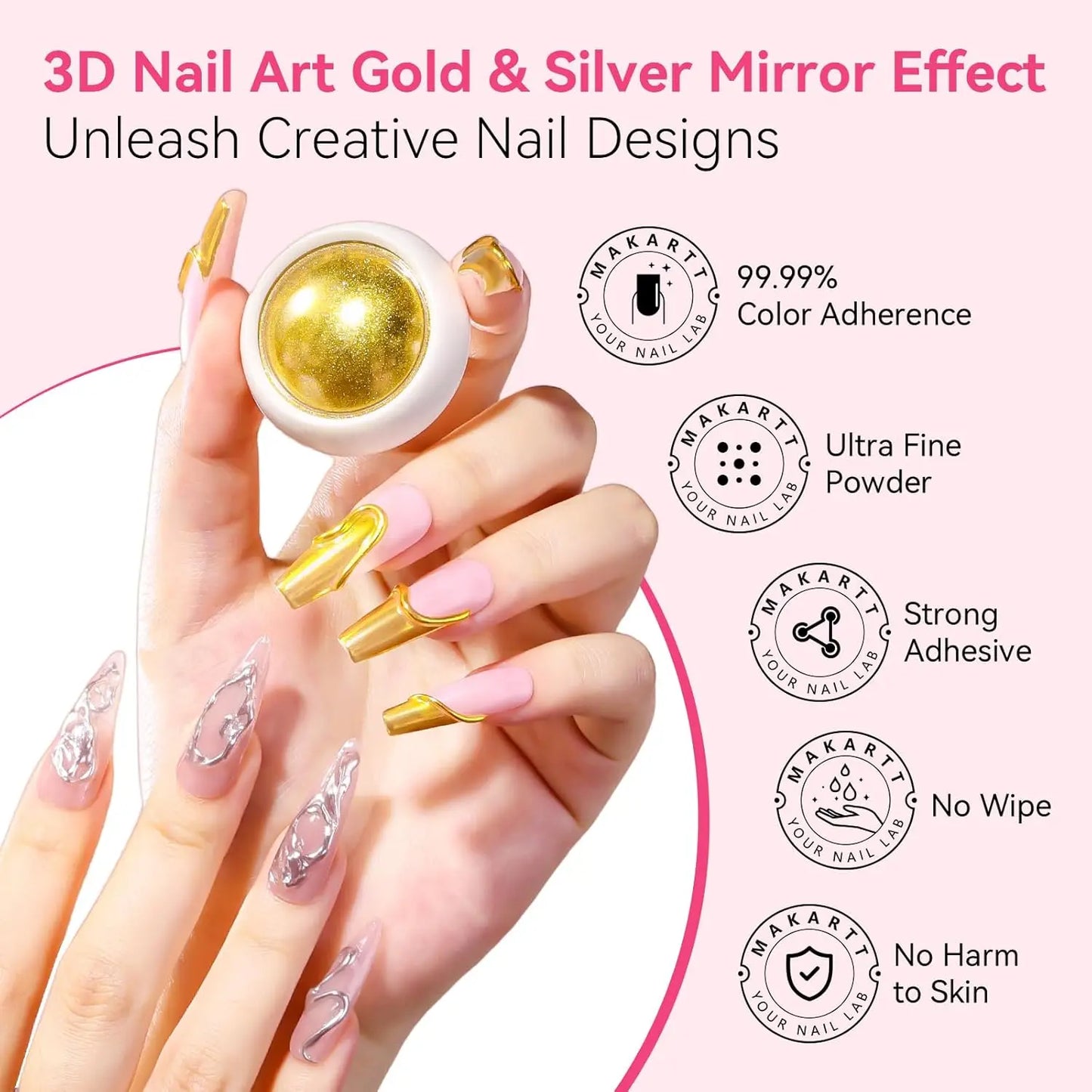 Makartt 3D Gel - Nail Sculpting Gel Nail Glue 15g No Wipe Clear Black Gel Polish for Nail Designs DIY Nail Art Drawing, Molding