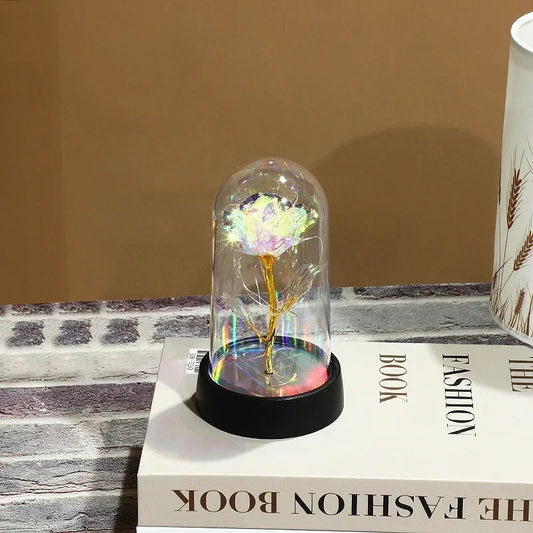 LED Simulation Rose Eternal Flower Light Beautiful Realistic Looking Night Light Party Supplies For Mothers Day Valentines Day