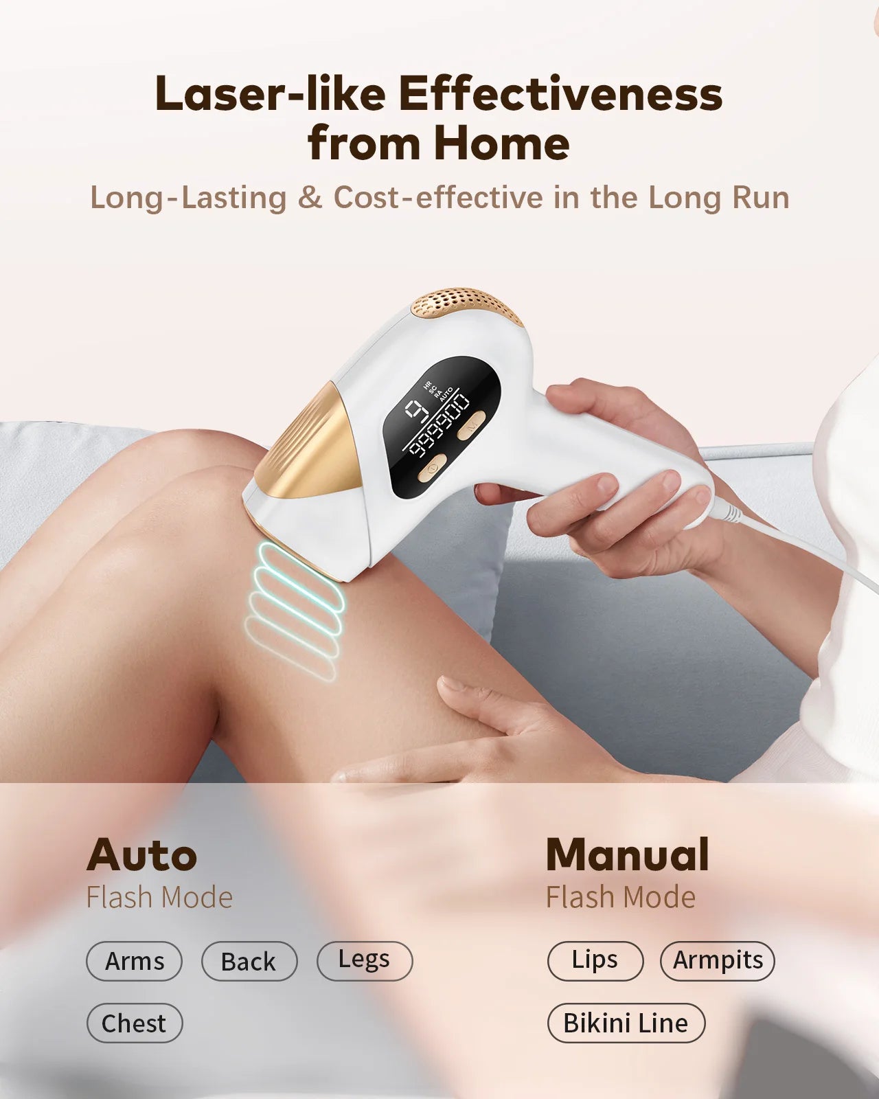 IPL Laser Hair Removal Device for Women Men 3 in 1 Upgraded to 999,900 Flashes Permanent for Facial Legs Arms Bikini Home Use