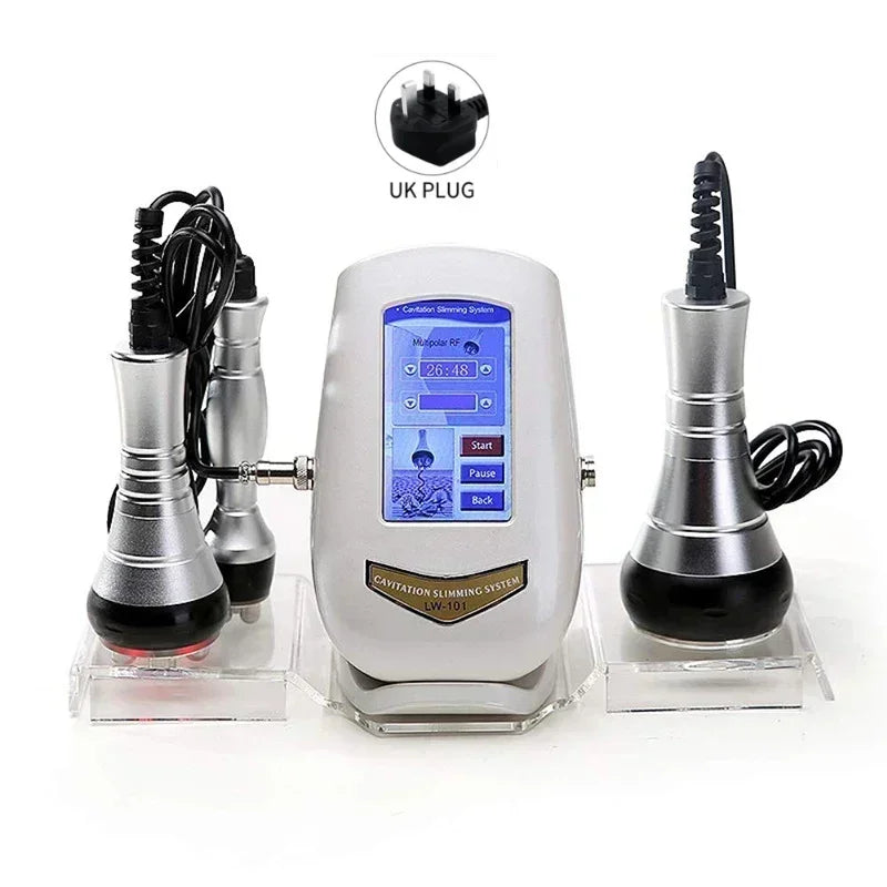 3 in 1 Tool 40K Cavitation Ultrasonic Body Slimming Machine Multi-Polar Frequency Anti-Wrinkle Rejuvenation Skin Lift Tighten