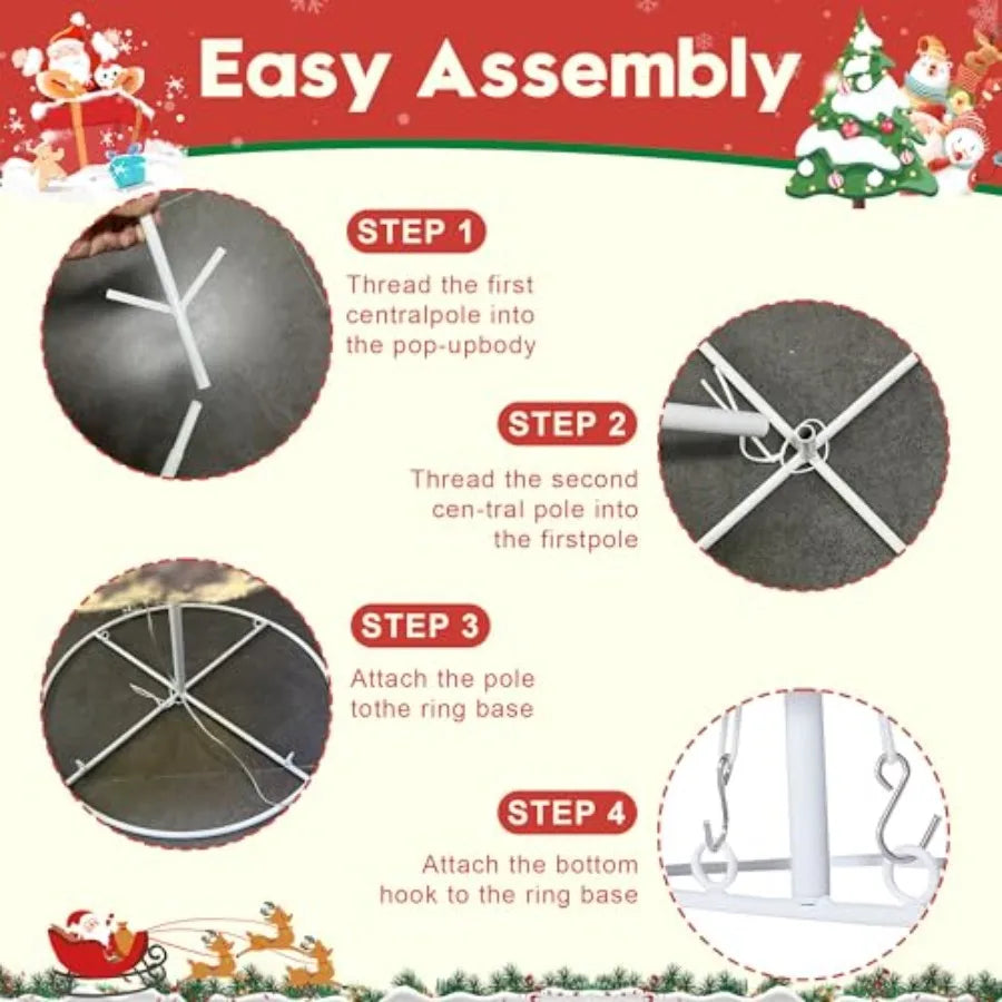 48 Inch Collapsible LED Lighted Christmas Snowman Decoration with 100 Bright LED Lights for Outdoor Holiday New Year and Winter