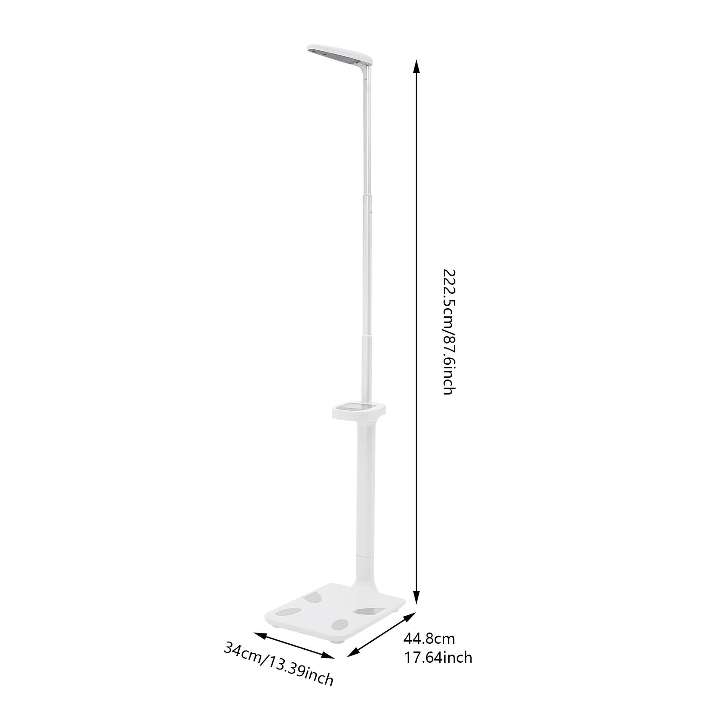 Body Weight Scale with Ultrasonic Technology, LCD Display for Weight, BMI, Body Fat, Muscle, Durable ABS and Aluminum Alloy