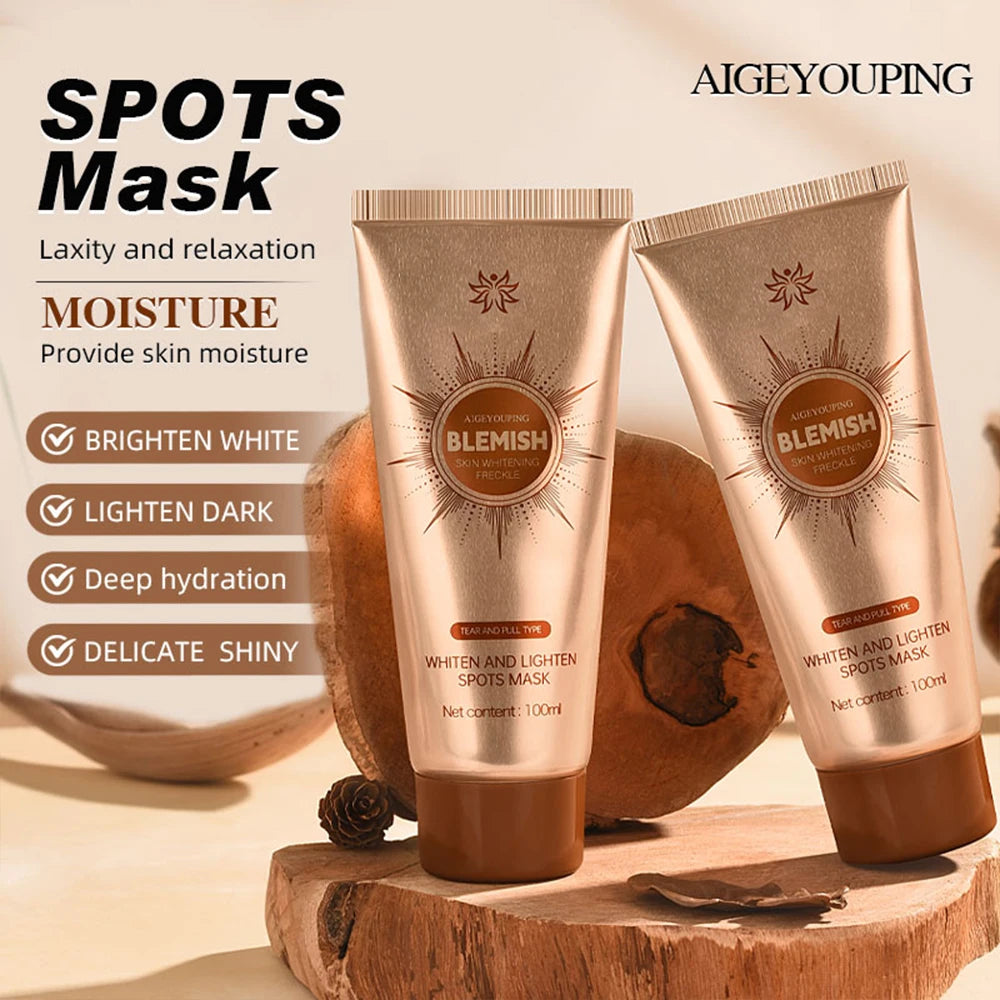 Whitening Spots Mask Spots Peel-Off Facial Mask Anti-Blemish Freckle Brightening Mask Deeply Clean Pore Tightening Skin Care