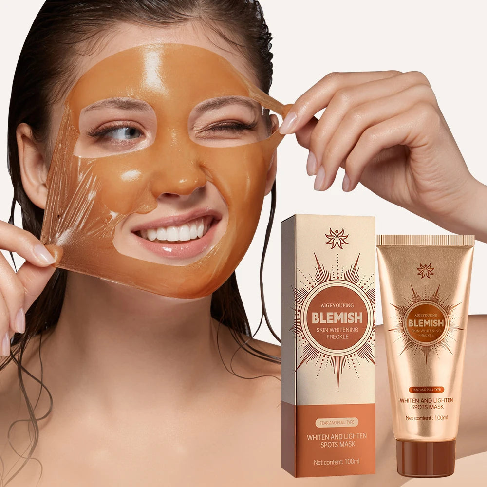 Whitening Spots Mask Spots Peel-Off Facial Mask Anti-Blemish Freckle Brightening Mask Deeply Clean Pore Tightening Skin Care