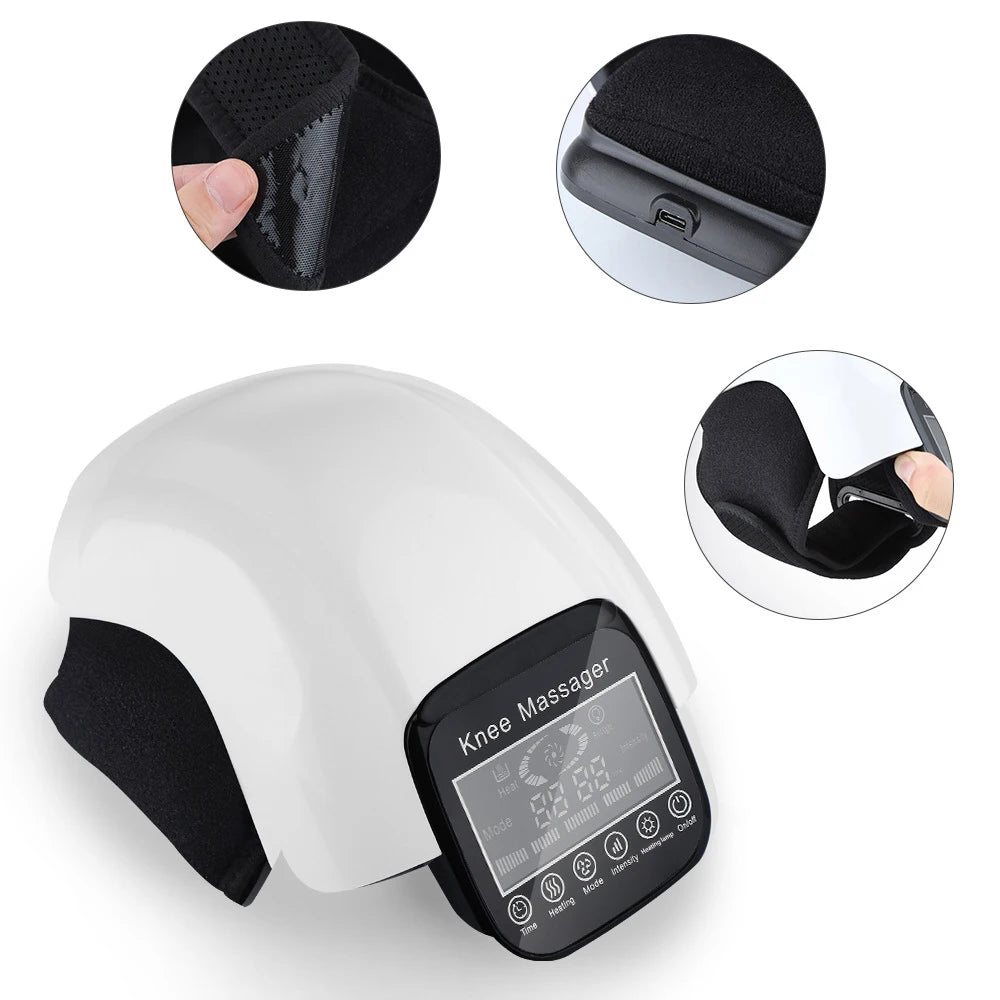 Portable Knee Massager with Vibration and Hot Compress Charging Design for Knee Health Care Ideal Gift for Elders and Friends