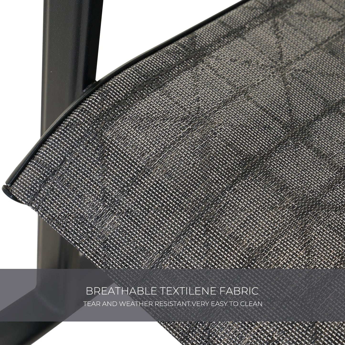 Mesh Sling Rocking Chair,Outdoor E-coated Steel Rocker Seating Furniture for Front Porch Garden Patio Backyard